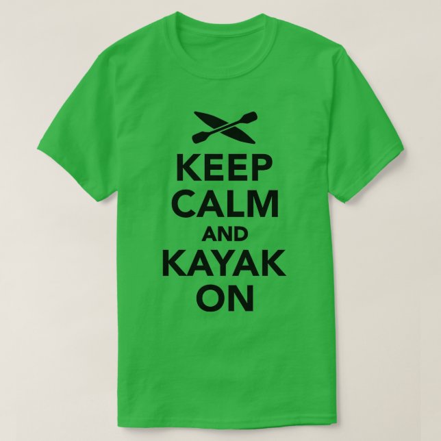 Camiseta Mantener la calma y Kayak en 2 (Diseño del anverso)