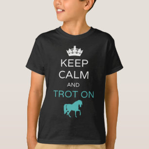 Camiseta Mantener La Calma Y La Trota En El Caballo De Caba