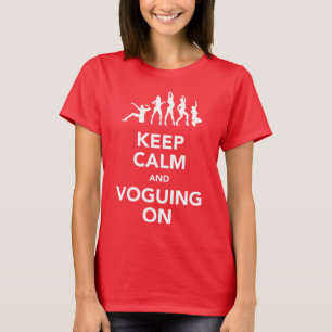 Camiseta Mantener la calma y la voz encendida en blanco o n
