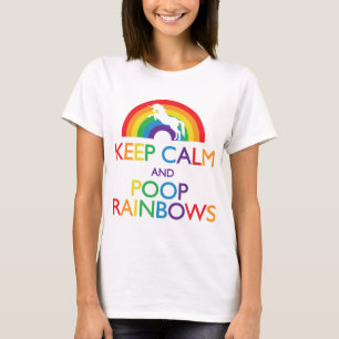 Camiseta Mantener la calma y las aromas de cerda unicornio
