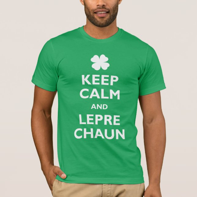 Camiseta Mantener la calma y Leprechaun (Anverso)