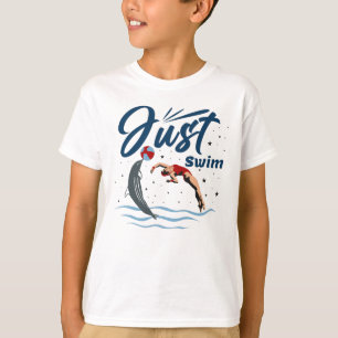 Camiseta Mantener la calma y nadar encendida - Diseño de lo