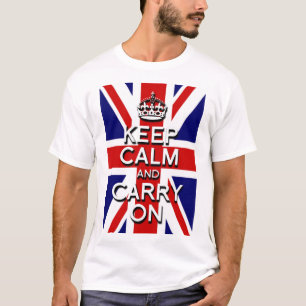 Camiseta Mantener la calma y seguir la bandera de la Union