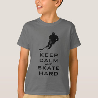 CAMISETA MANTENER LA CALMA Y SKATE HARD HOCKEY