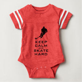 CAMISETA MANTENER LA CALMA Y SKATE HARD HOCKEY