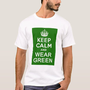 Camiseta MANTENER LA CALMA Y USAR VERDE para el Día de los