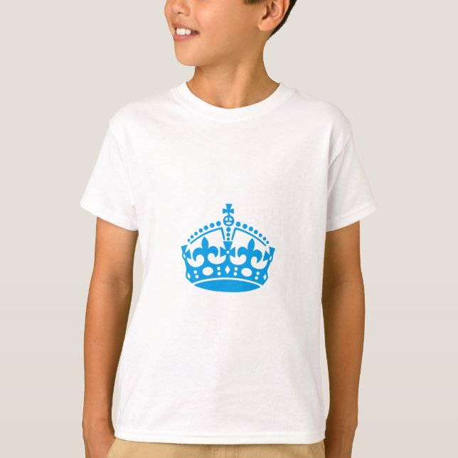 Camiseta Mantener la corona de victoria azul tranquila (Anverso)
