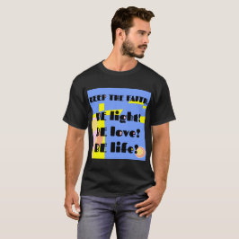 Camiseta Mantener la fe - amarillo azul