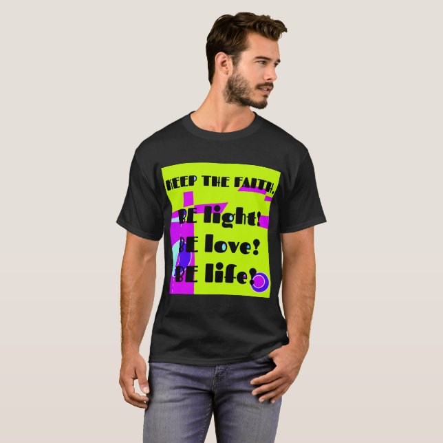 Camiseta Mantener La Fe - Magenta Verde Lime (Anverso completo)