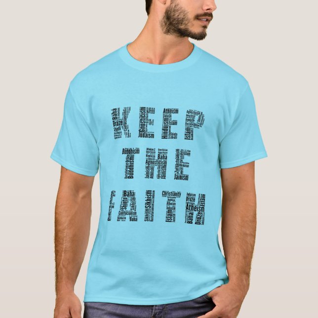 Camiseta Mantener la fe (negro) (Anverso)