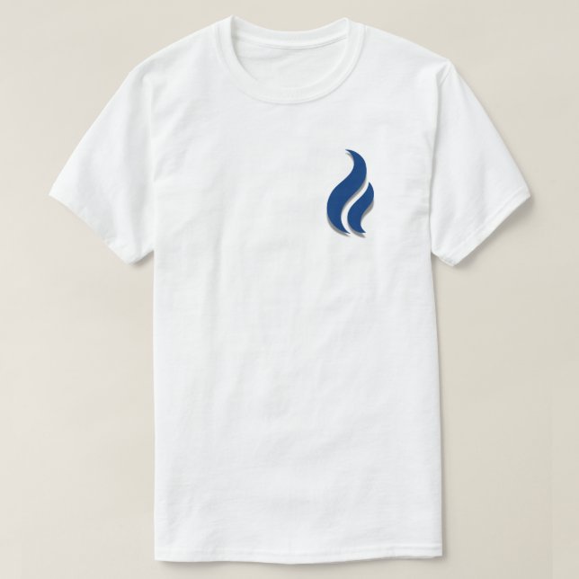 Camiseta Mantener la luz azul de la llama (Diseño del anverso)