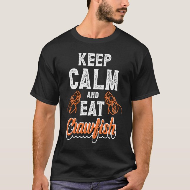 Camiseta Mantener La Tranquilidad Y Comer Cangrejo De Craya (Anverso)