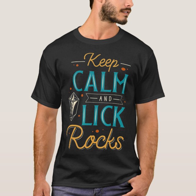 Camiseta Mantener La Tranquilidad Y El Lavado De Las Rocas (Anverso)