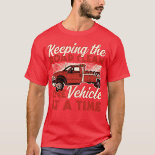 Camiseta Mantener Limpiado El Camino Un Vehículo A La Vez