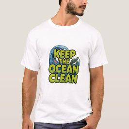 Camiseta Mantener Limpio El Océano Conciencia de Tortugas M