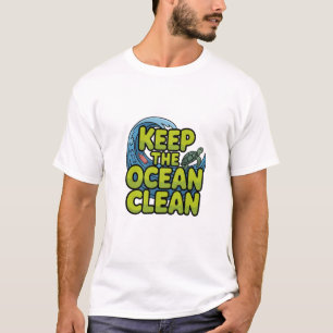 Camiseta Mantener Limpio El Océano Conciencia de Tortugas M