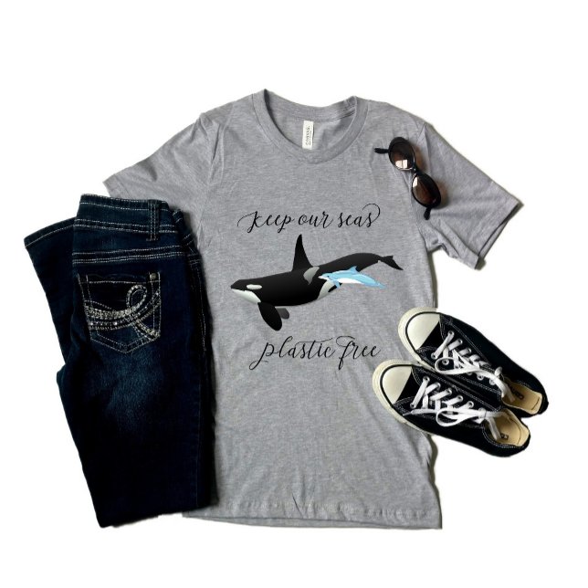 Camiseta Mantener nuestra ballena asesina de orca sin plást (Subido por el creador)