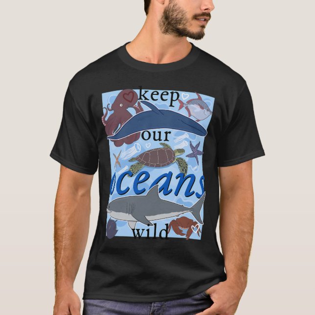 Camiseta Mantener nuestros océanos salvajes (Anverso)