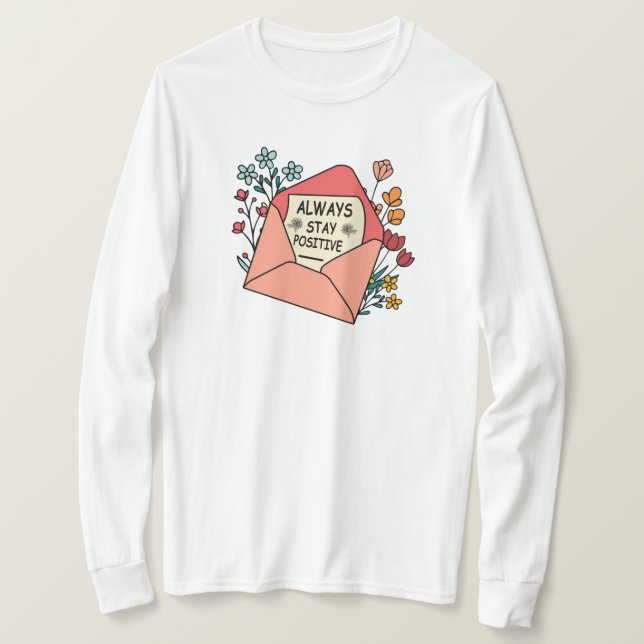 Camiseta Mantener siempre positivo (Anverso del diseño)