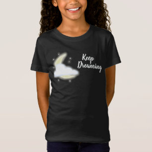 Camiseta Mantener Soñando Luna Estrellas Nube Inspirador