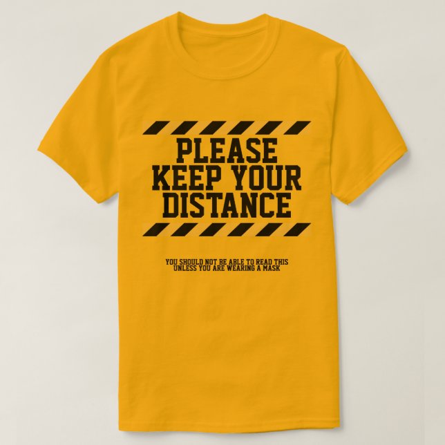 Camiseta Mantener su distancia (Diseño del anverso)