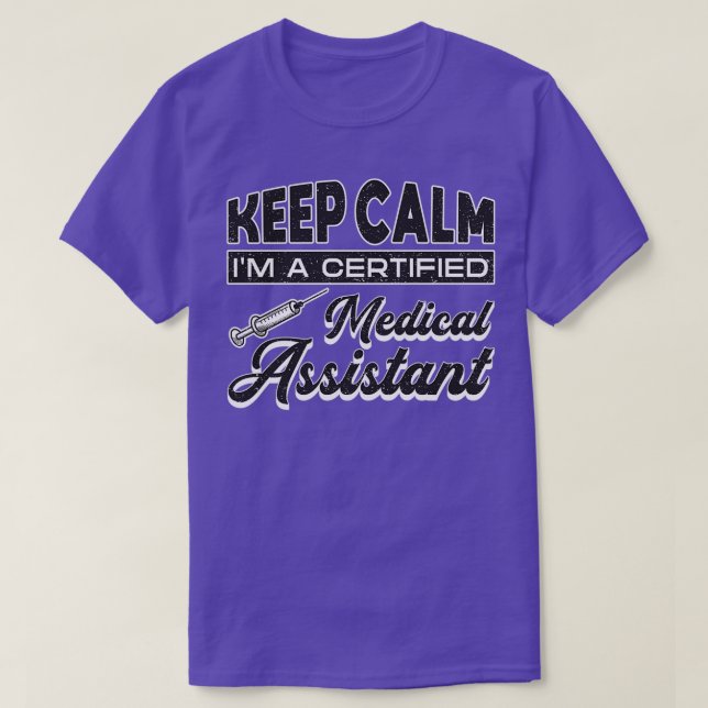 Camiseta Mantener tranquilo al asistente médico Médica Medi (Diseño del anverso)