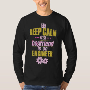 Camiseta Mantener Tranquilo Ingeniero Novio Para Fiance Gir