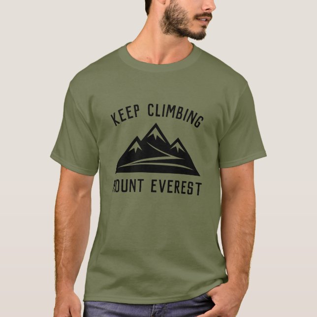 Camiseta Mantener verde el logo del Monte Everest (Anverso)