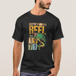Camiseta Mantenerla en el suelo desde 1971 Pescador Vintage