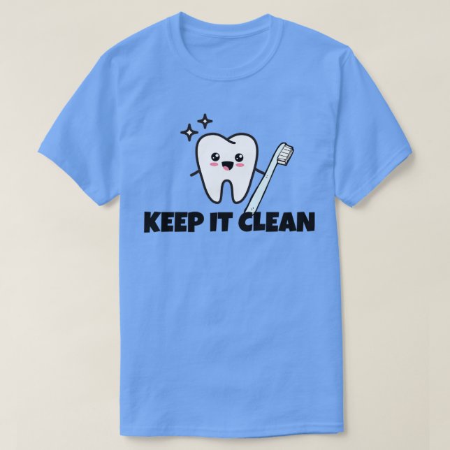 Camiseta Mantenerla limpia cotización del asistente dental (Diseño del anverso)