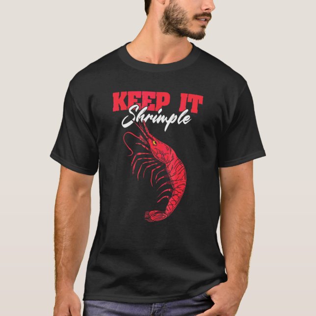 Camiseta Mantenerlo Simple Mariscos Camarones Mariscos (Anverso)