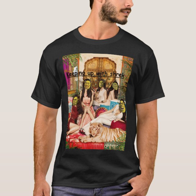 Camiseta mantenerse al día con shrek (Anverso)