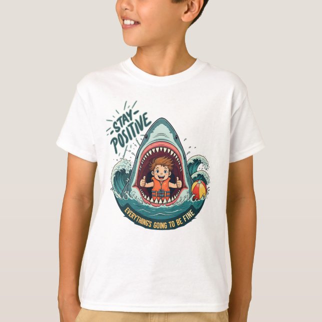 Camiseta MANTENERSE POSITIVO: Todo va a estar bien (Anverso)