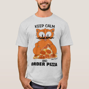 Camiseta MANTENGA CALMA Y ORDENE PIZZA Senor Gato™ Funny