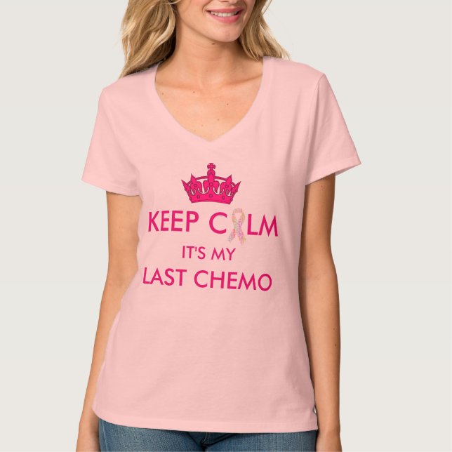Camiseta Mantenga Chemo pasado tranquilo "superviviente" (Anverso)