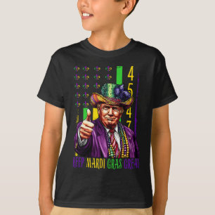 Camiseta Mantenga el Mardi Gras genial divertido Trump Mard