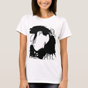 Camiseta Mantenga el pelo hacia atrás