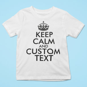 Camiseta Mantenga la calma y cree su propio Make Text aquí