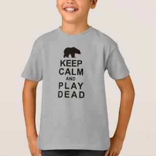 Camiseta Mantenga la calma y el juego muertos