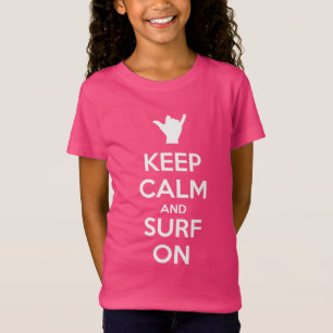 Camiseta Mantenga la calma y el surf en