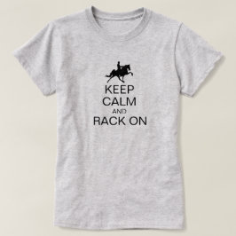 Camiseta Mantenga la calma y la bandeja en el divertido mon