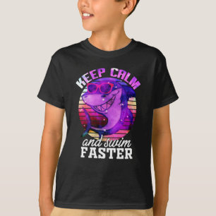 Camiseta Mantenga La Calma Y Nade Más Rápido