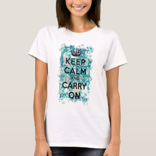 Camiseta Mantenga la calma y siga con el tapón de papel ta