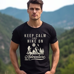 Camiseta Mantenga la calma y siga subiendo