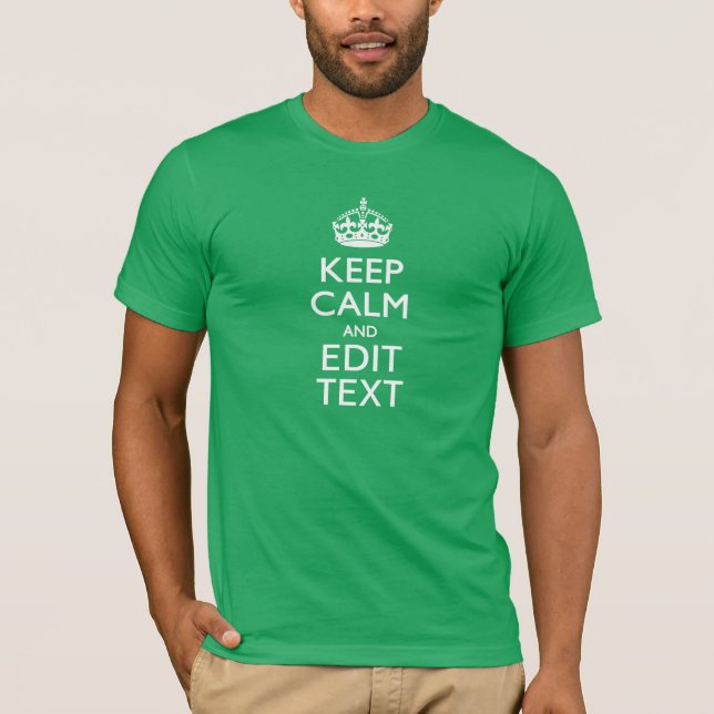 Camiseta Mantenga la calma y tenga su texto sobre el turque (Anverso)