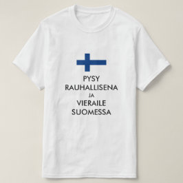 Camiseta mantenga la calma y visite Finlandia en finés
