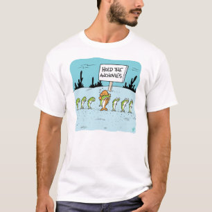 Camiseta Mantenga la caricatura de las anchoas 