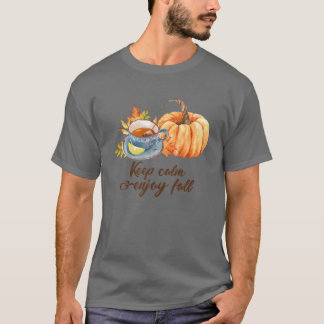 Camiseta Mantenga La Tranquilidad Y Disfrute De Las Hojas D