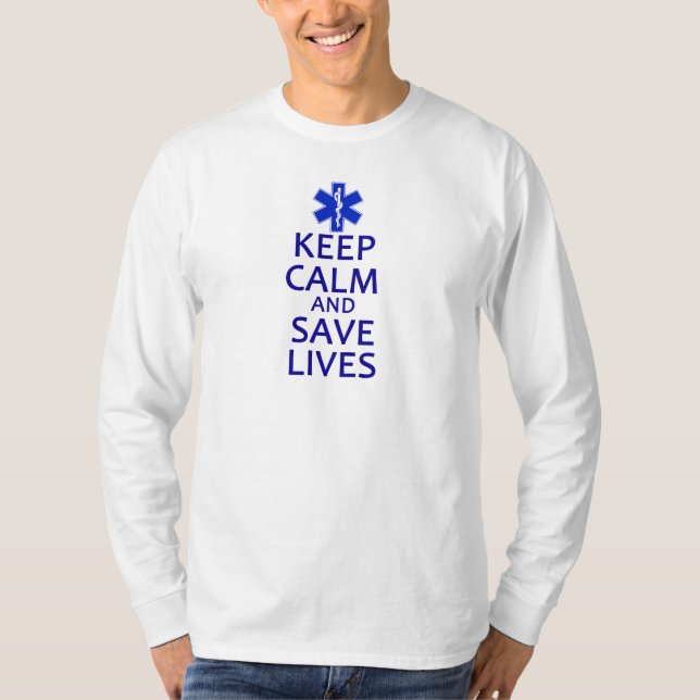 Camiseta Mantenga las vidas tranquilas y de la reserva (Anverso)