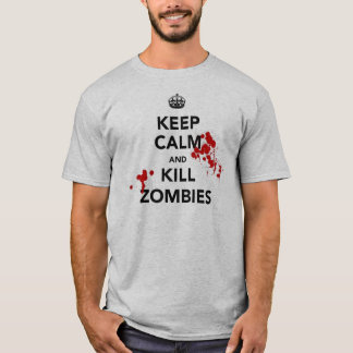 Camiseta mantenga los zombis tranquilos y de la matanza